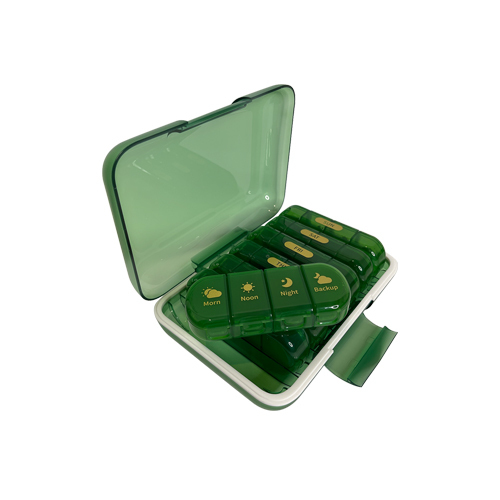 Pills Organizer | 4 Times in Day for 1 Week | Emerald Green Color