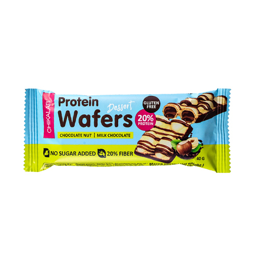 CHIKALAB | Protein Wafers |  Chocolate Nut | Milk Chocolate