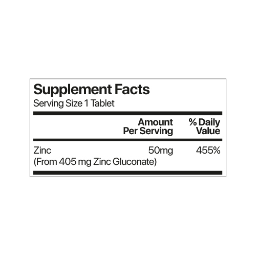 Now Foods | Zinc 50mg | 100 Tablets