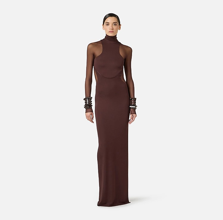Red Carpet dress with sheer details ABR2262E2