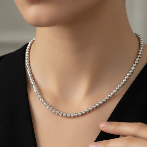 silver necklace