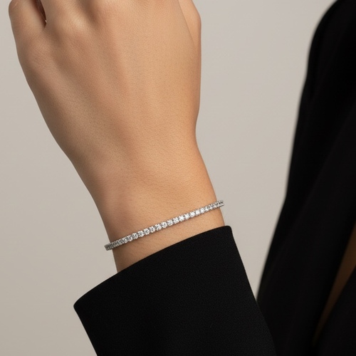 Tennis bracelet silver