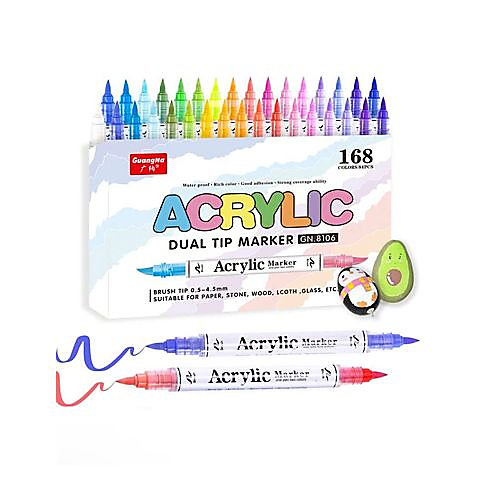 Guangna Acrylic dual tip marker 168colors 84pcs