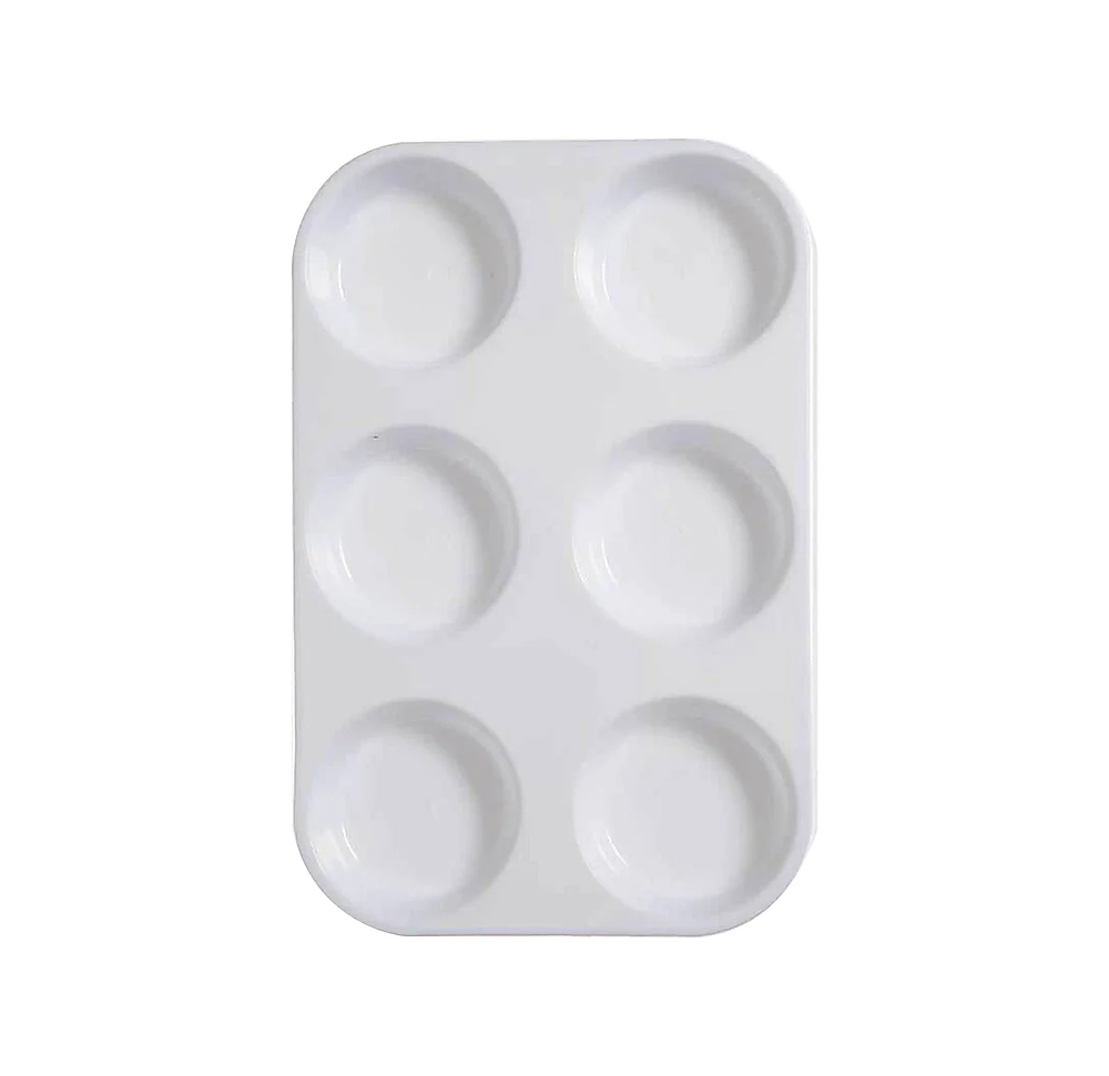 Plastic palette 27*18cm, 6 Wells