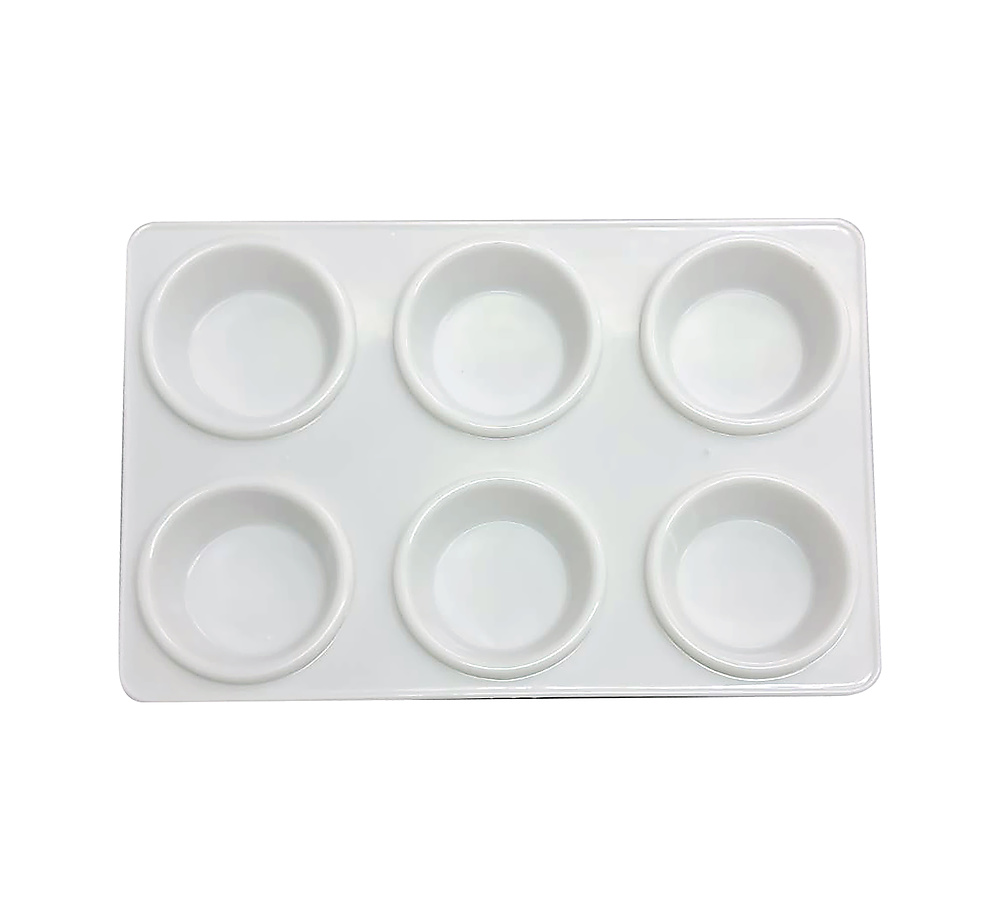 Plastic palette 25×25 cm, 6 Wells