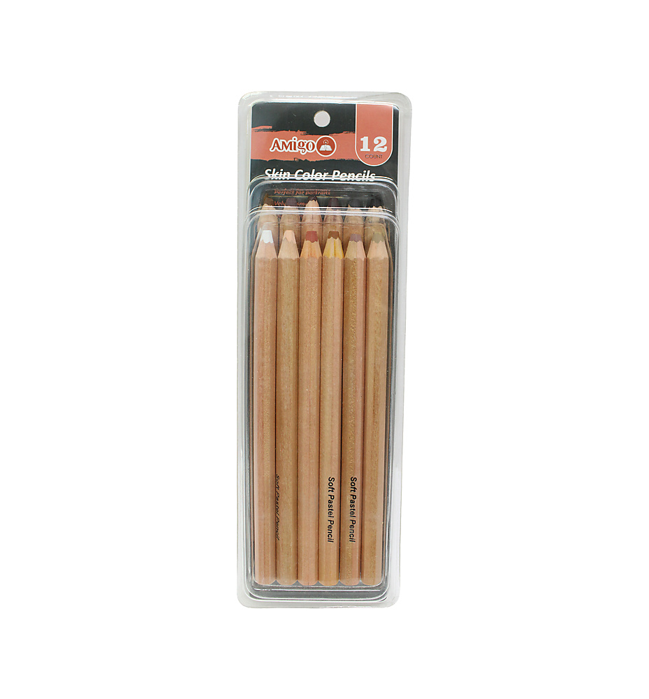 Amigo Skin Pencil Colors Set, 12 Pieces