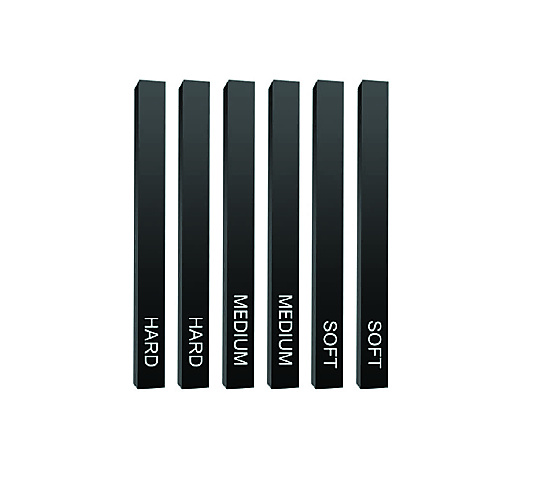 Compressed Graphite Sticks -SOFT, SOFT, MEDIUM, MEDIUM, HARD ,HARD- 6pcs