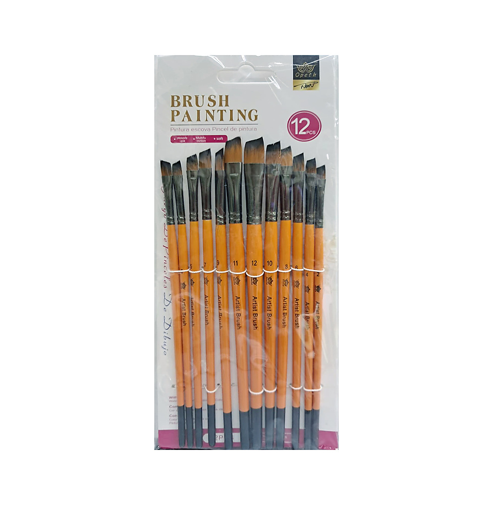 Opeth Artist Paint Brush-12 Pieces Set, for Watercolor, Acrylic and Oil Paints