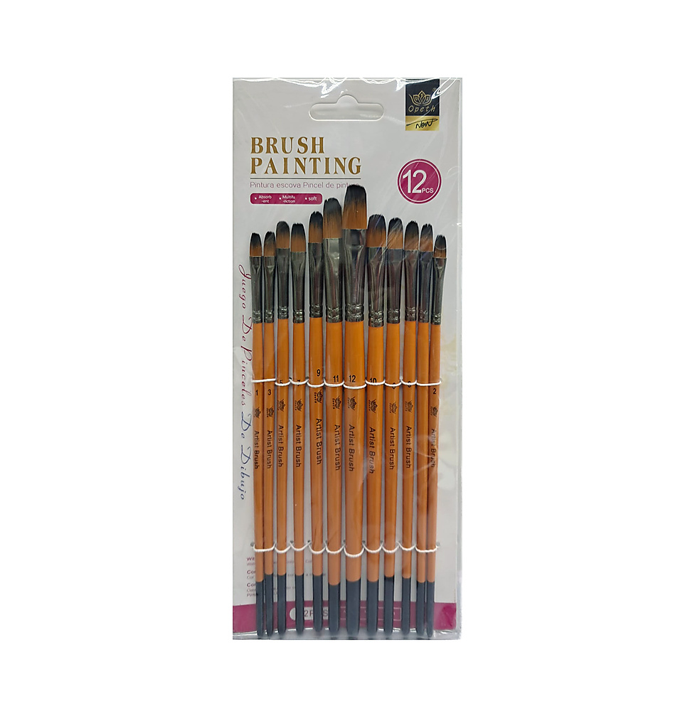 Opeth Artist Paint Brush-12 Pieces Set, for Watercolor, Acrylic and Oil Paints