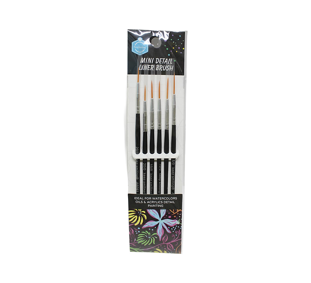 Mini Detail Liner Brush (6pcs)-Keep Smiling