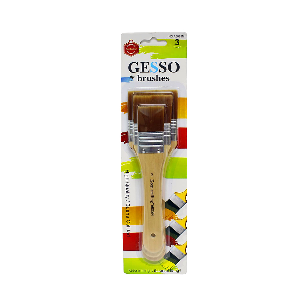 Keepsmiling Gesso Brushes Set - 3psc