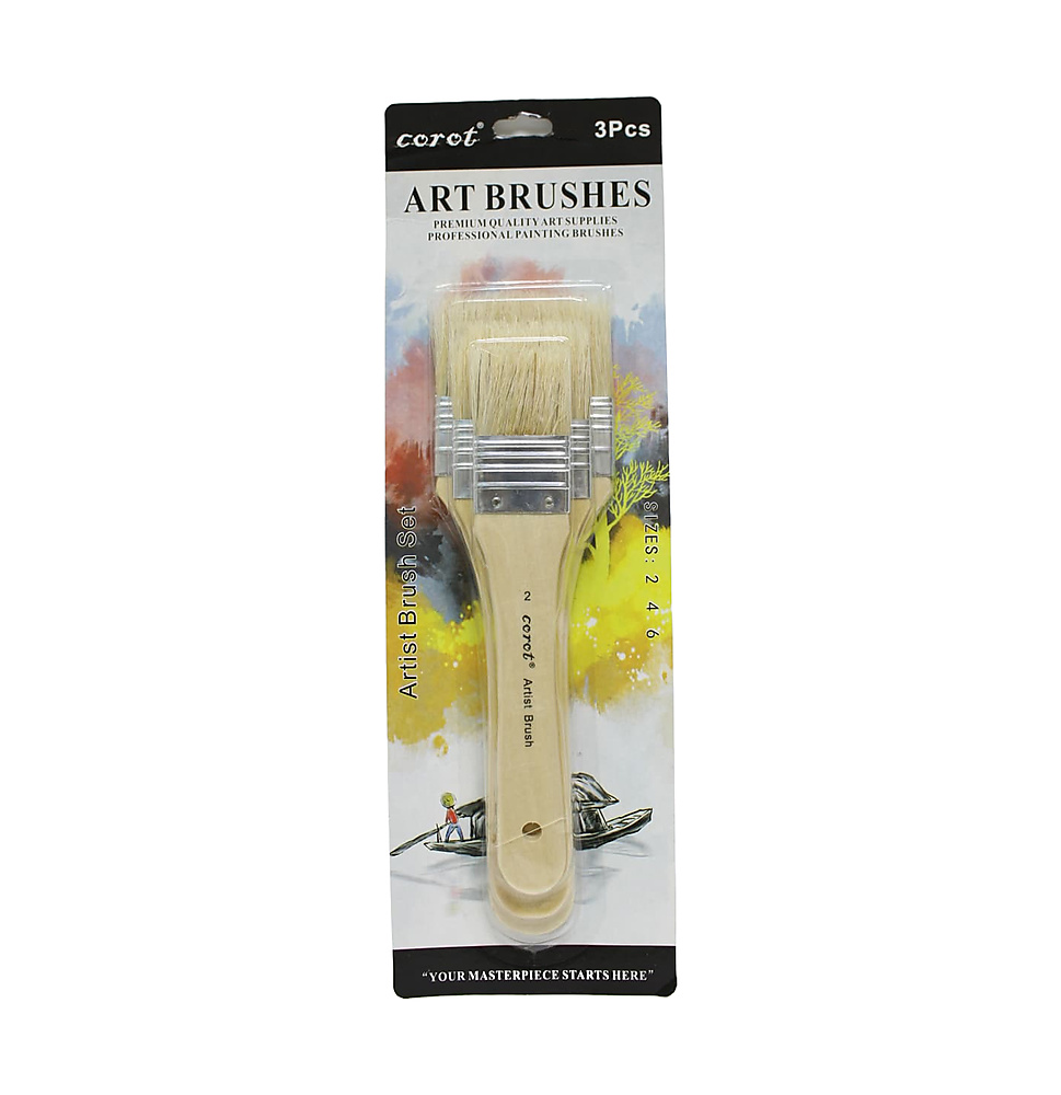 Corot Art Brushes, for professional painting-3 Pcs