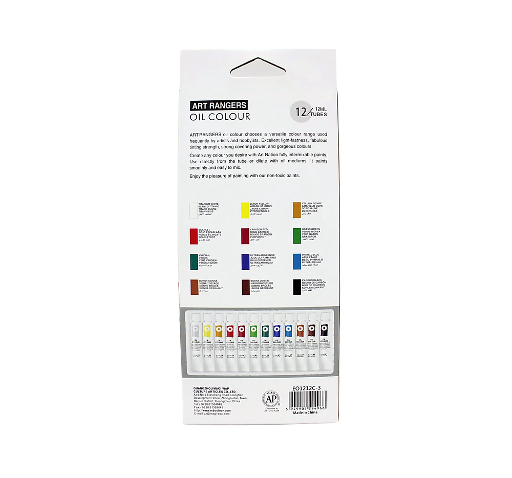 Art Rangers  Oil Colour set 12ml of 12 Tubes