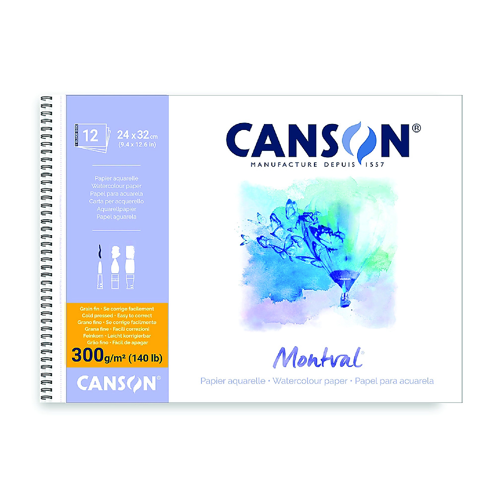 Canson Montval Sketch Pad Notebook 300gsm 12 Sheets 24 x 32 cm.jpg
