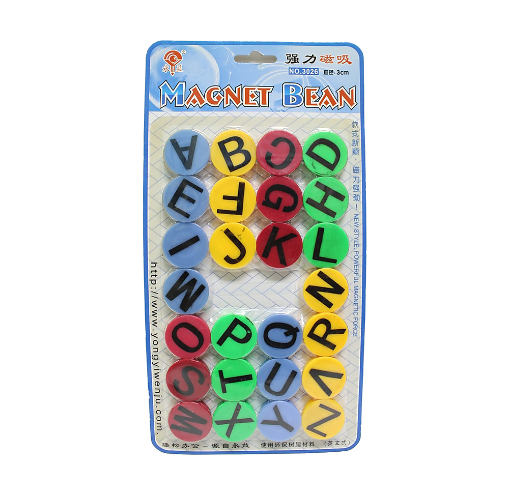 Magnetic Button with Alphabet (A to Z)  30mm 26 pcs