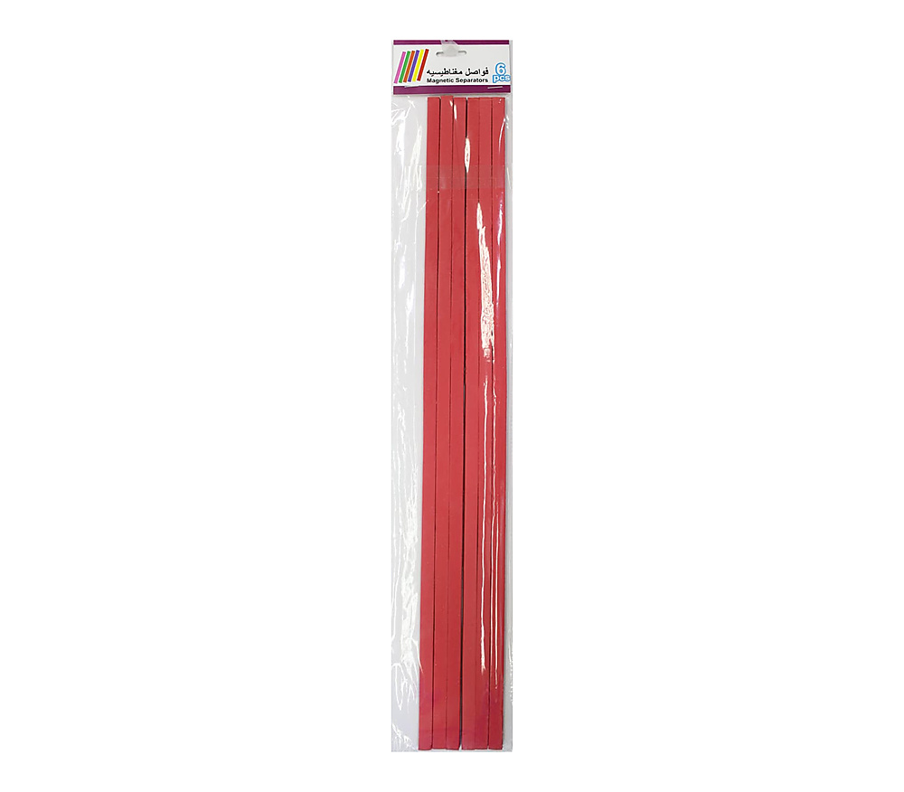 Magnetic Separators 1x50 cm set of 6pcs-Red