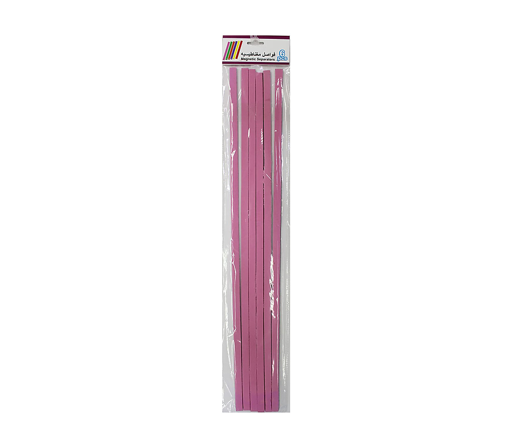 Magnetic Separators 1x50 cm set of 6pcs-pink