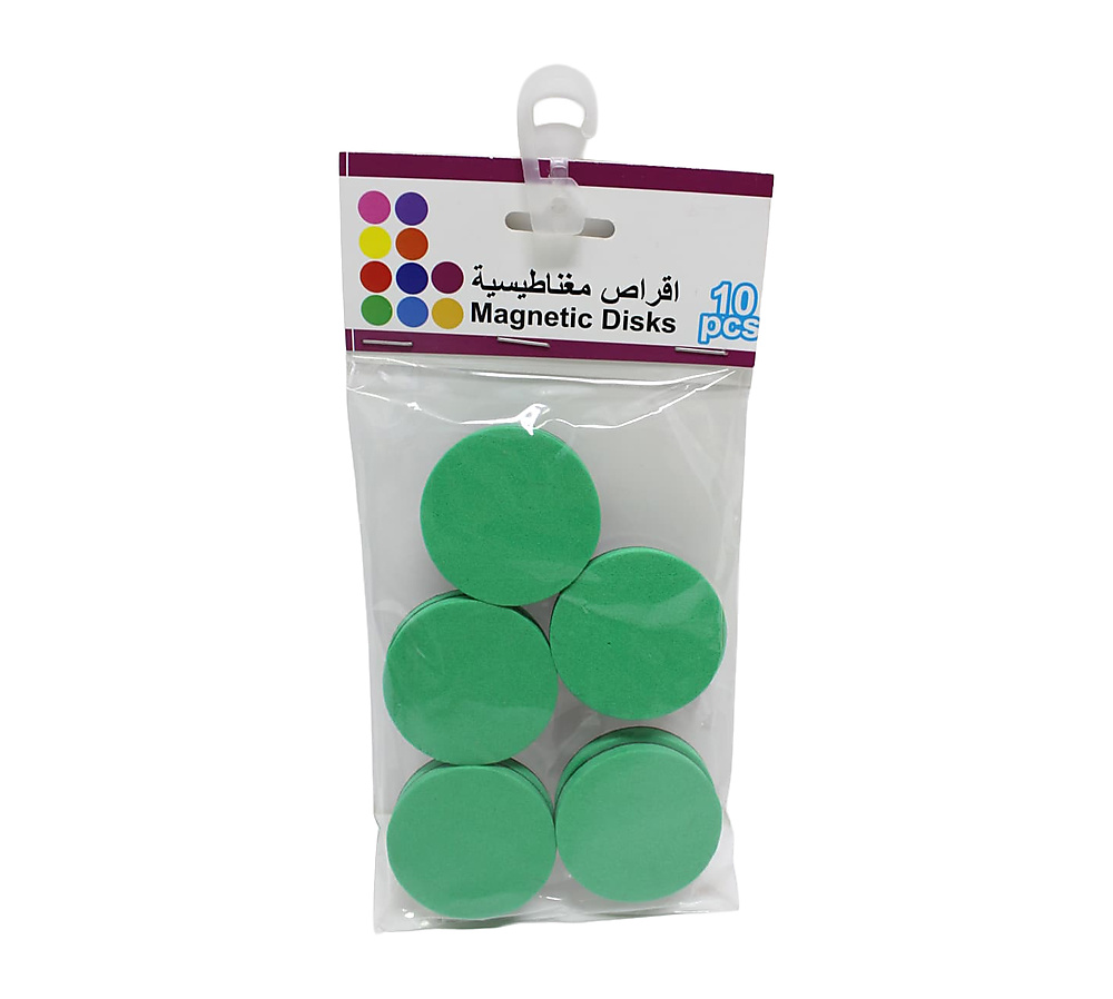 Magnetic disks 10 pcs-Green