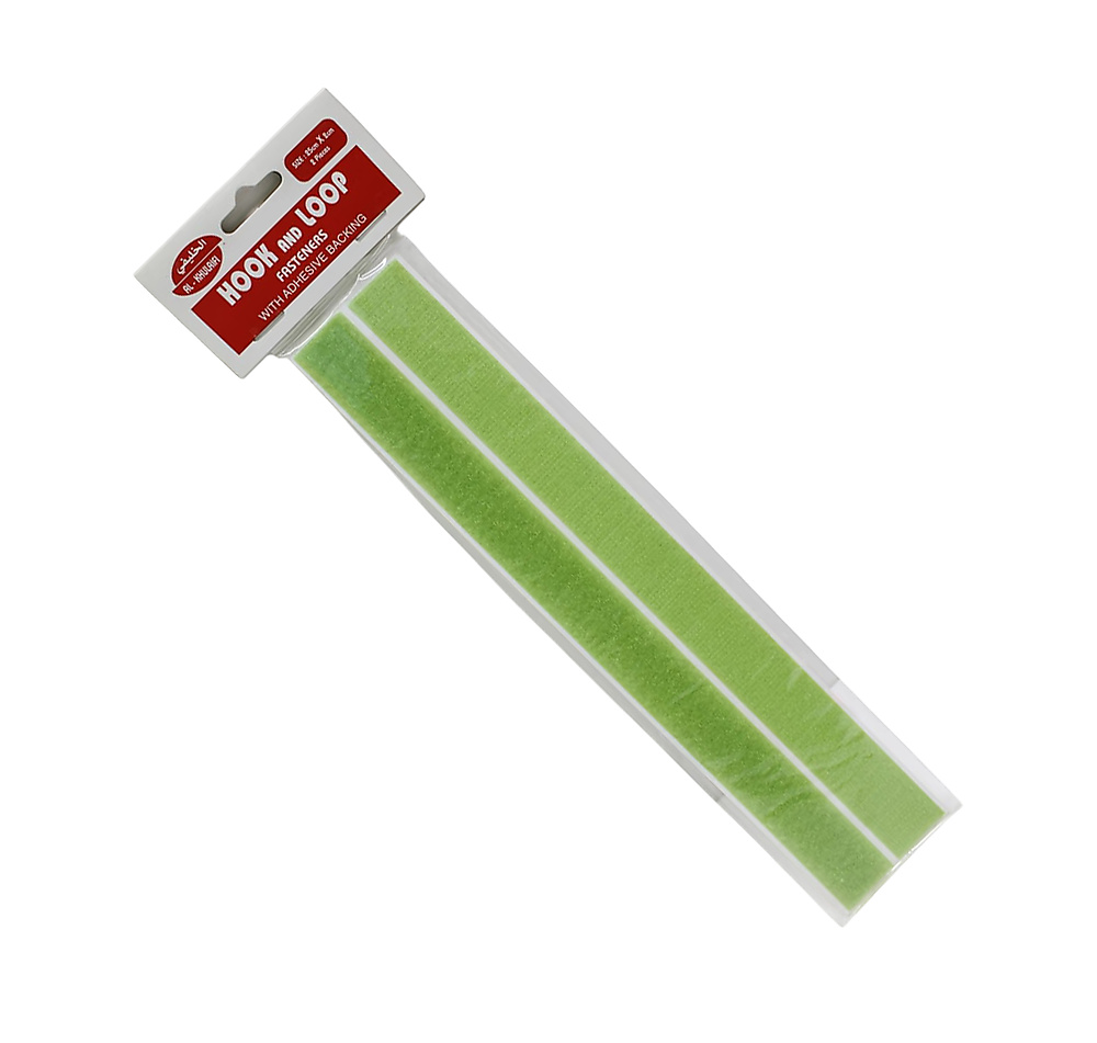 Hook and Loop Fasteners with Adhesive Backing-Green