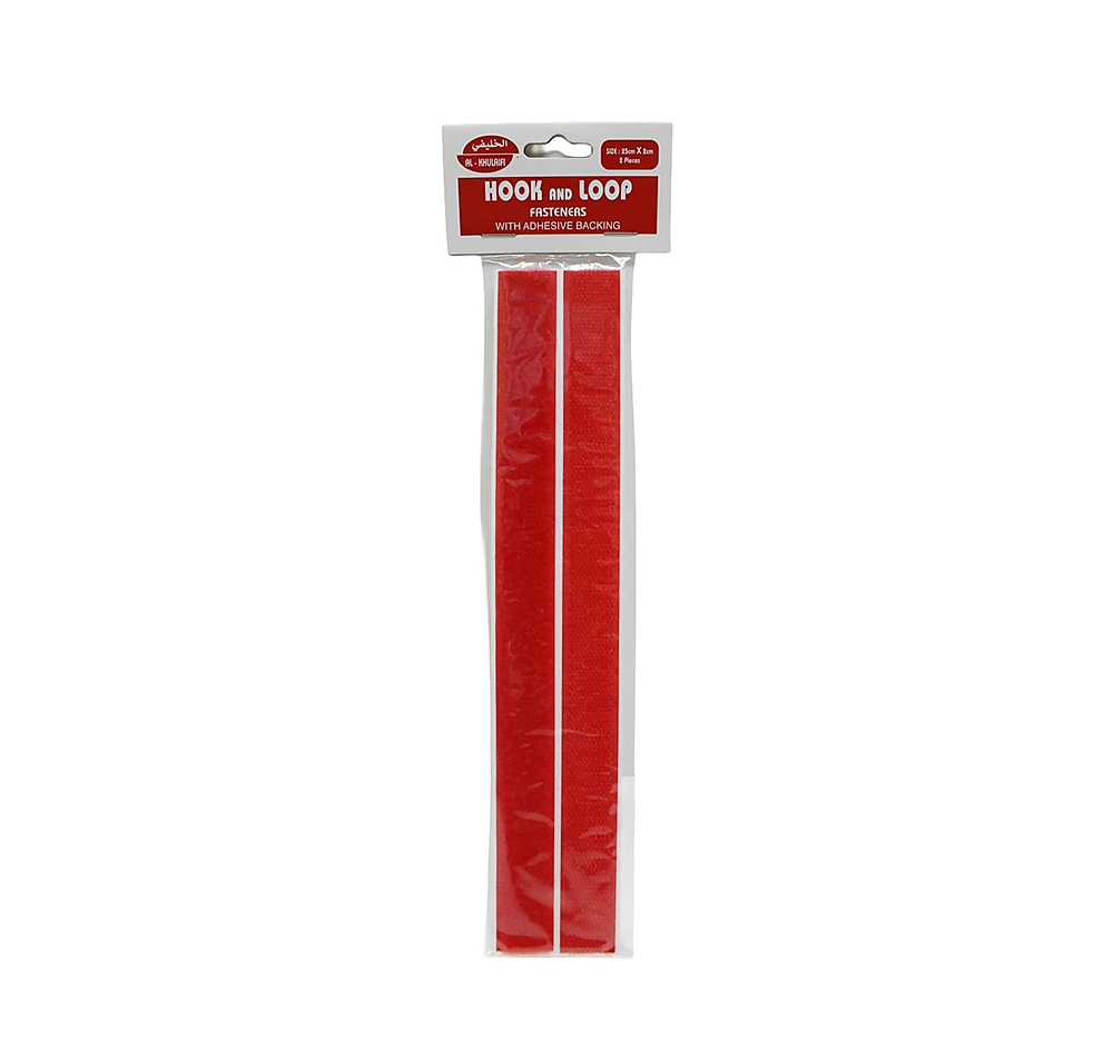 Hook and Loop Fasteners with Adhesive Backing-RED