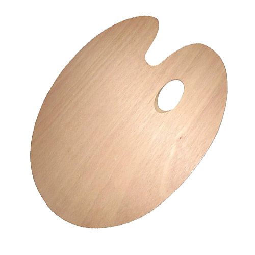 Classic Oval Wooden Artist Paint Palette