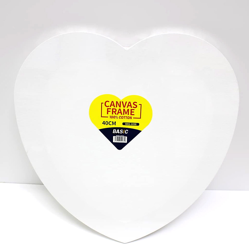 Heart Shaped Stretched Artist Canvas-40CM