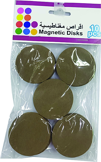 Magnetic disks 10 pcs-Brown