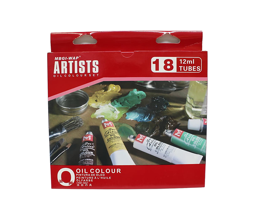 MBGI-wap Artists Oil colour set 12ml of 18 Tubes