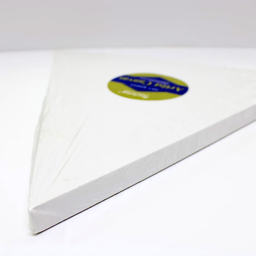 Keep Smiling Triangle Stretched Artist Canvas-30cm