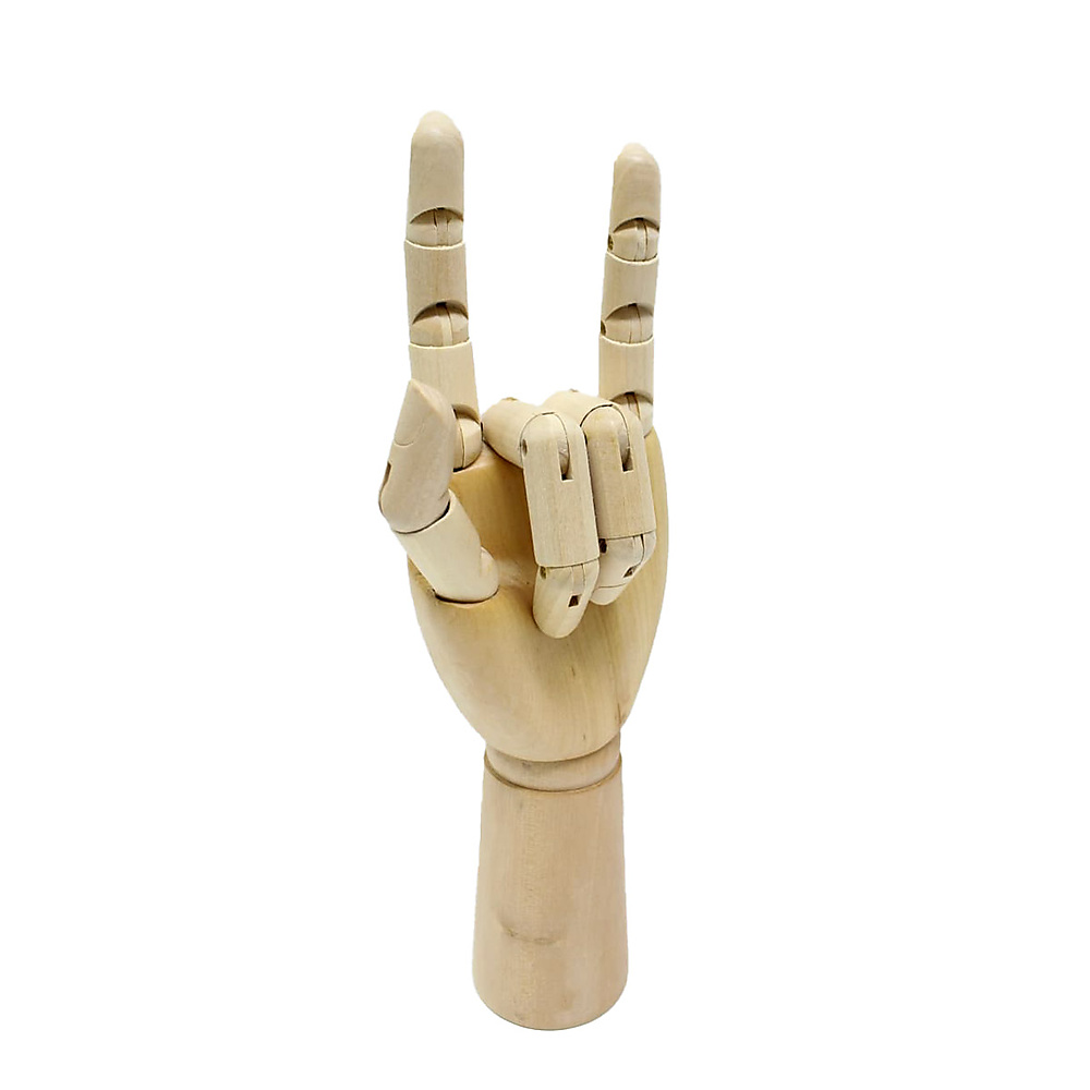 Manikin Wooden Hand Model for Artist Drawing Manikin Articulated Mannequin with Wooden Flexible Fing