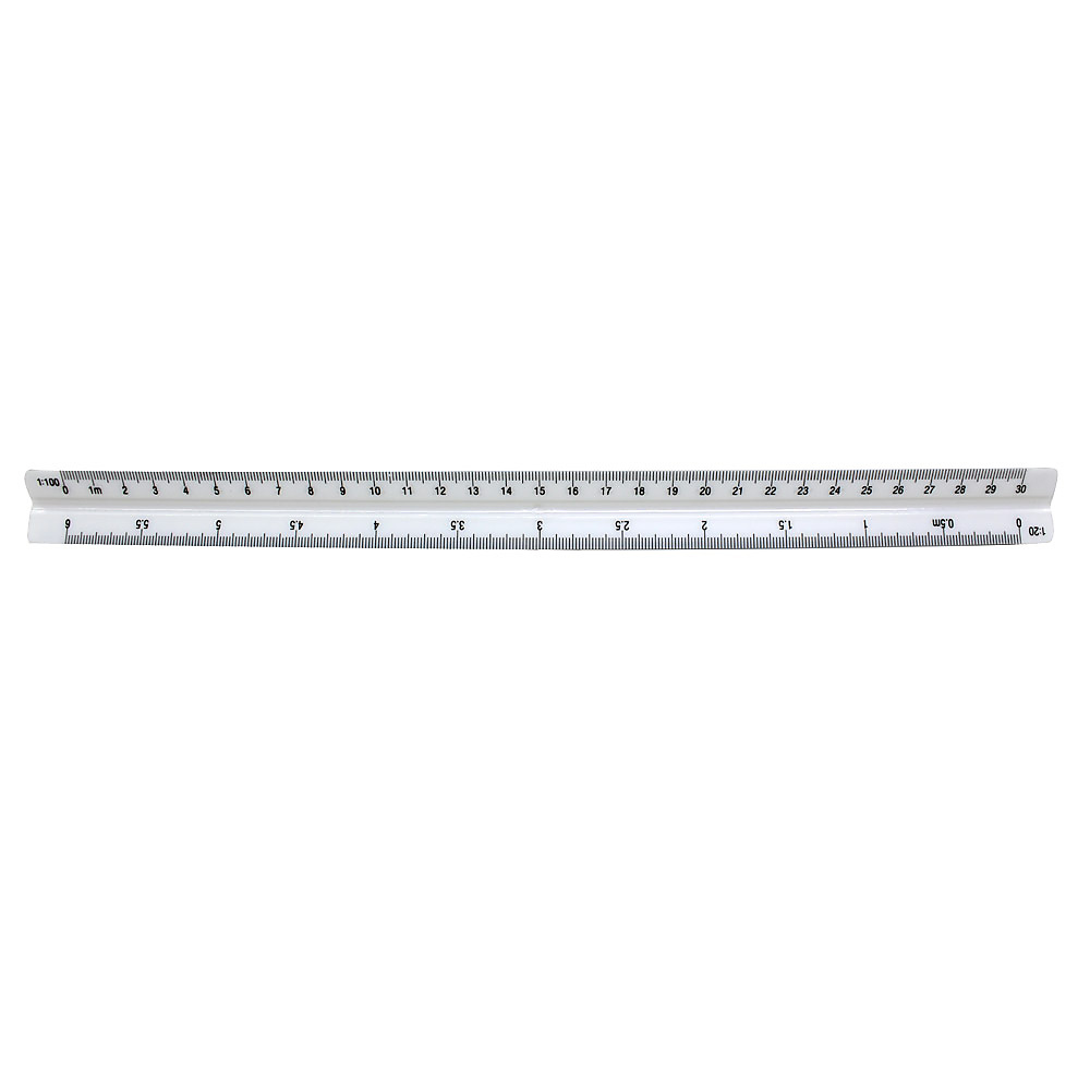 Professional 3-Sided / Triangular Scale Ruler – 30cm