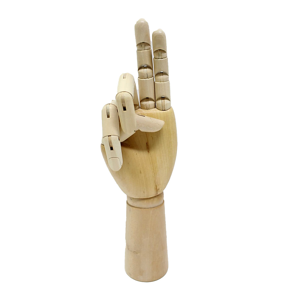 Manikin Wooden Hand Model for Artist Drawing Manikin Articulated Mannequin with Wooden Flexible Fing
