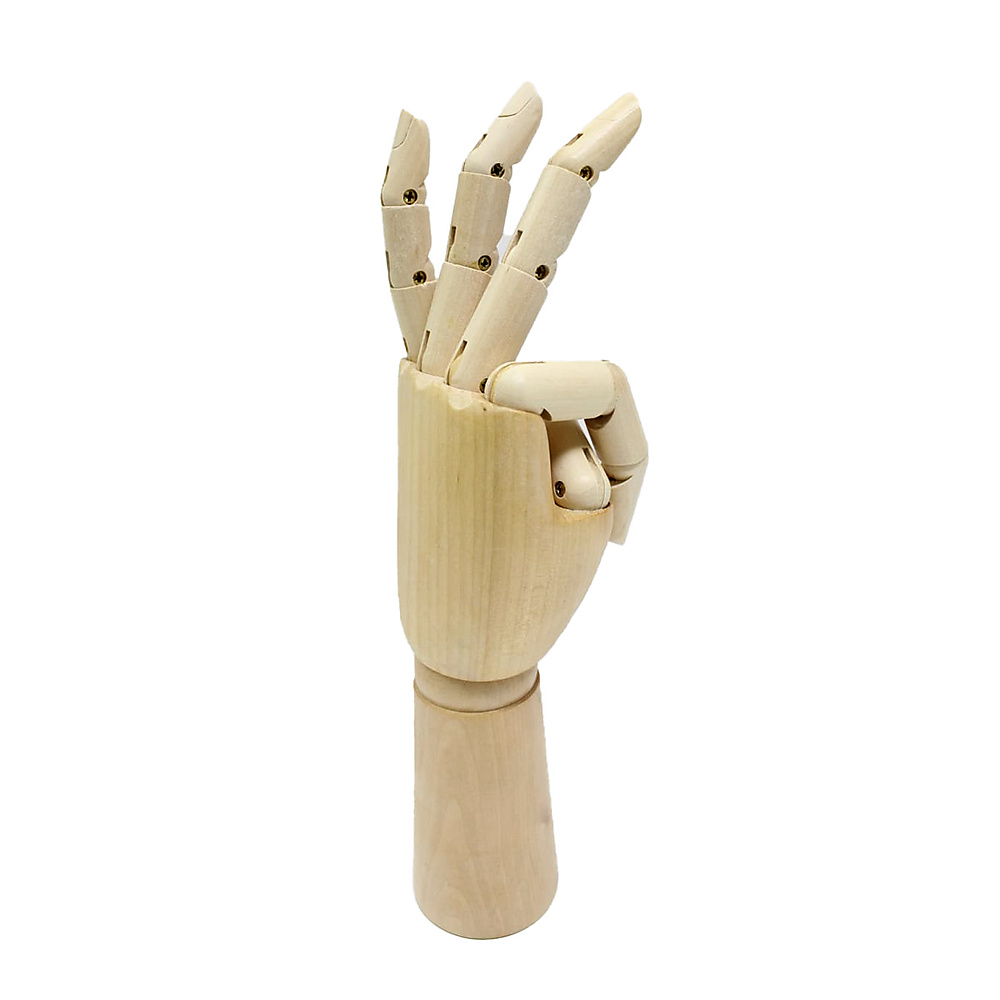 Manikin Wooden Hand Model for Artist Drawing Manikin Articulated Mannequin with Wooden Flexible Fing