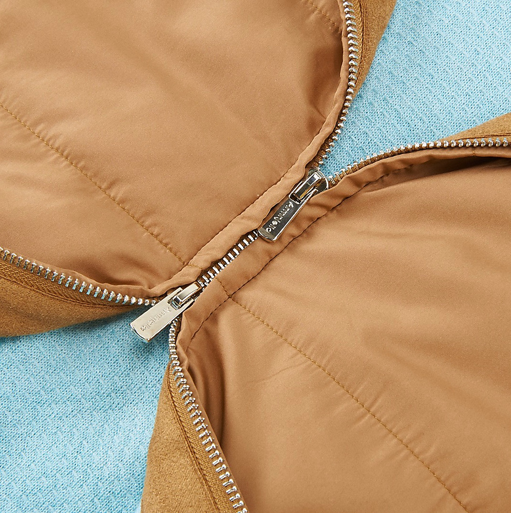 Camel with Turquoise gilet