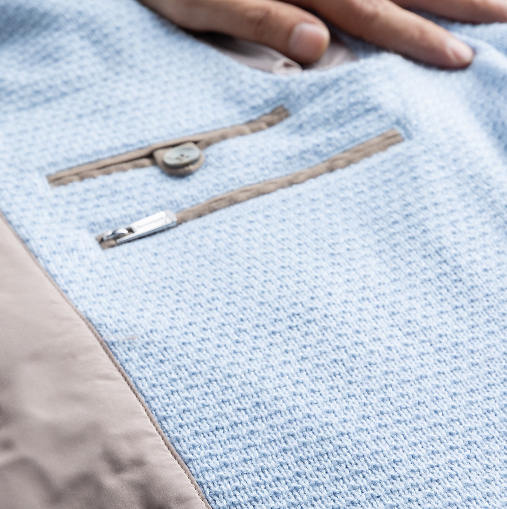 Sky blue gilet