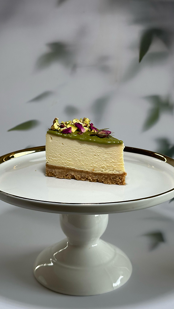 Pistachio Cheesecake Slice