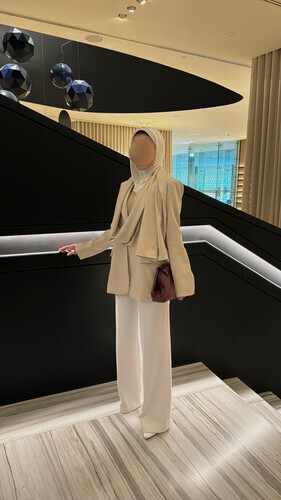 Blazer scarfe bege