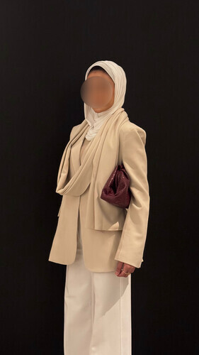 Blazer scarfe bege