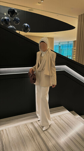 Blazer scarfe bege