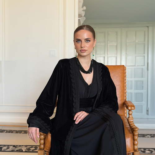 Black Velvet Caftan