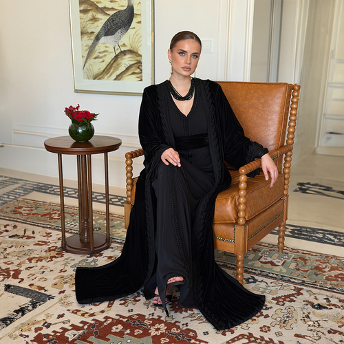 Black Velvet Caftan