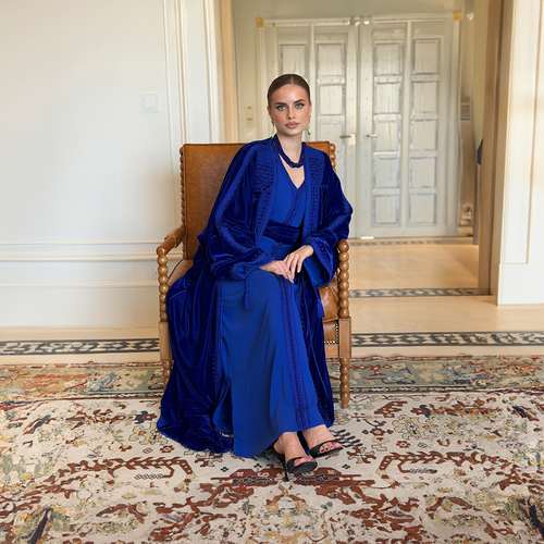 Blue Velvet Caftan