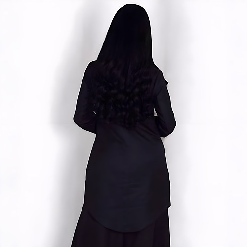 جاكيت أسود قطعه وحده