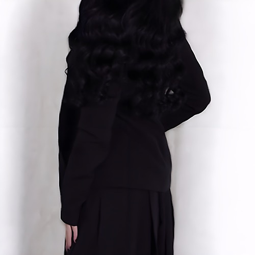 جاكيت أسود قطعه وحده