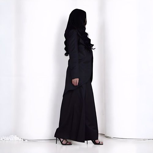 بنطلون و جاكيت أسود قطعتين