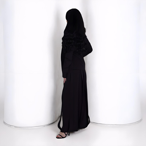Black jacket and skirt, two pieces