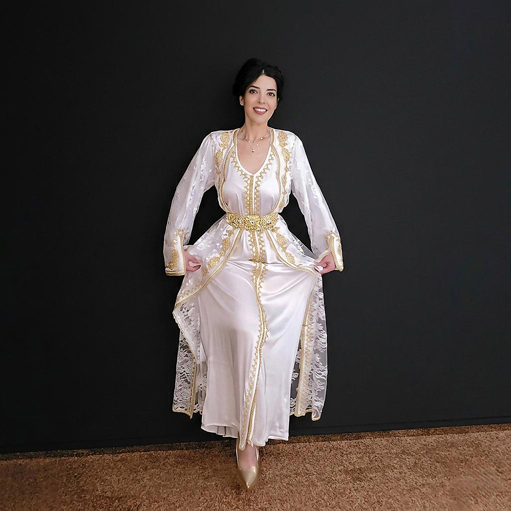 Two-Piece Moroccan Takchita with Handmade Details