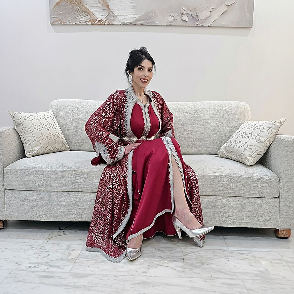 Two-Piece Moroccan Takchita With Handmade Details