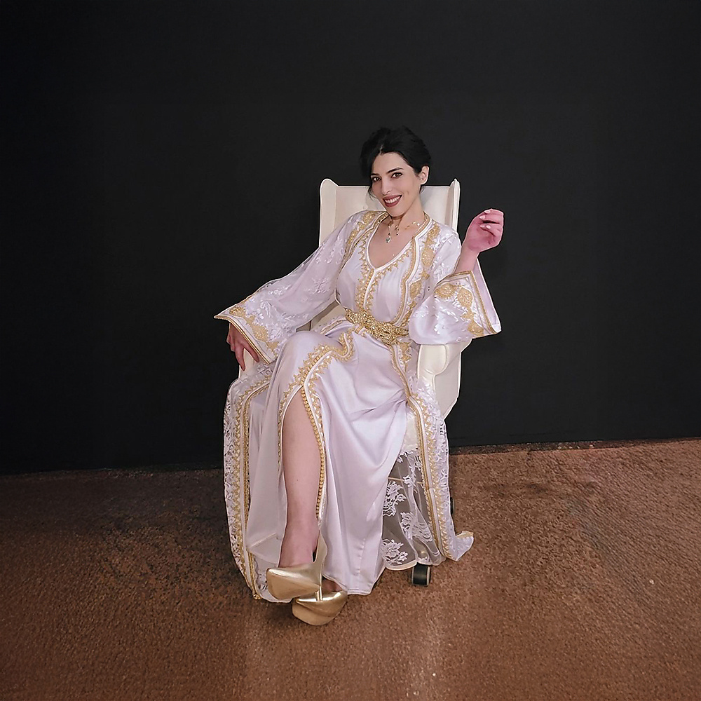 Two-Piece Moroccan Takchita with Handmade Details