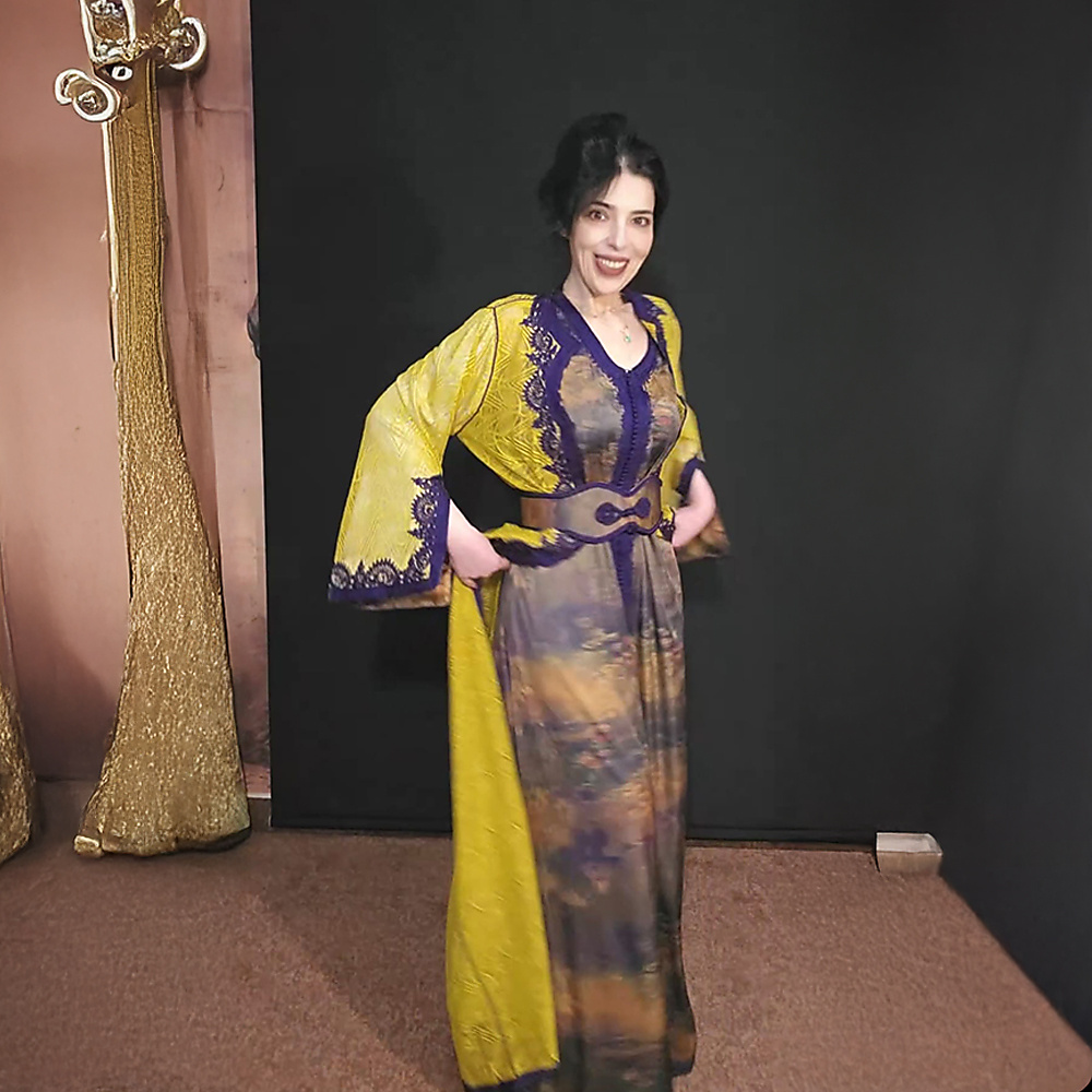 Two-Piece Moroccan Takchita with Handmade Details